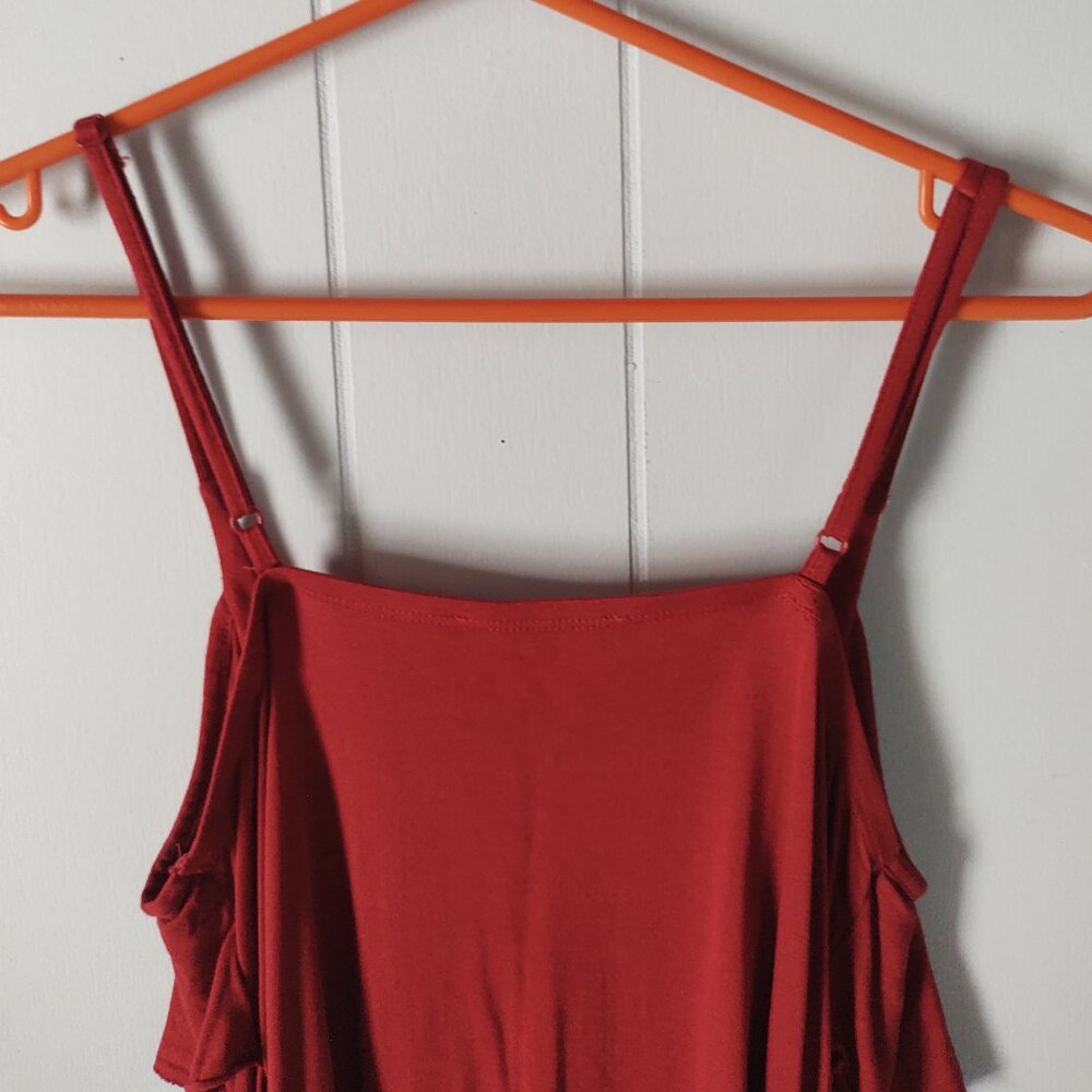 🌸 3 for $20 🌸 Smart Set Red Ruffle Front Tank Top - Picture 5 of 8